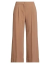 Corte Dei Gonzaga Woman Pants Camel Size 10 Polyamide, Viscose, Elastane In Brown