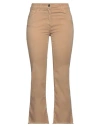 Corte Dei Gonzaga Woman Pants Camel Size 14 Cotton, Tencel, Elastane In Beige