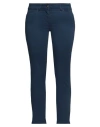 Corte Dei Gonzaga Woman Pants Midnight Blue Size 6 Cotton, Tencel, Elastane In Blue