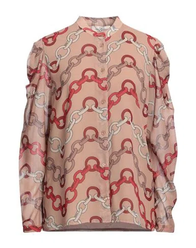 Corte Dei Gonzaga Woman Shirt Camel Size 12 Polyester In Beige