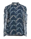 Corte Dei Gonzaga Woman Shirt Midnight Blue Size 6 Polyester In Blue