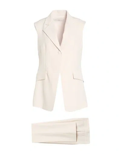 Corte Dei Gonzaga Woman Suit Cream Size 4 Polyester, Elastane In White