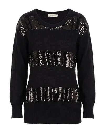 Corte Dei Gonzaga Woman Sweater Black Size M Acrylic, Polyamide, Wool, Mohair Wool