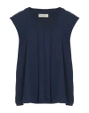 Corte Dei Gonzaga Woman Top Midnight Blue Size 12 Polyester