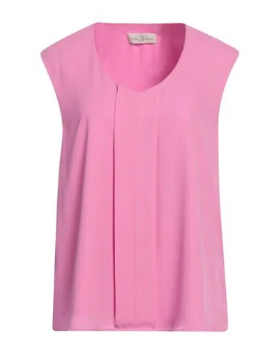 Corte Dei Gonzaga Woman Top Pink Size 10 Polyester