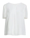 Corte Dei Gonzaga Woman Top White Size 14 Polyester In White