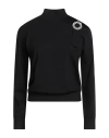 Corte Dei Gonzaga Woman Turtleneck Black Size L Viscose, Polyester, Polyamide In Black