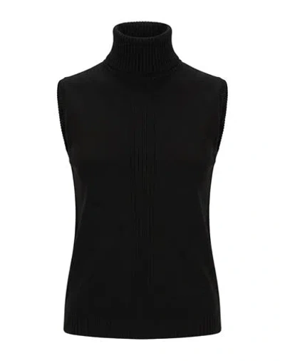 Corte Dei Gonzaga Woman Turtleneck Black Size Xl Acrylic, Wool