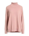 Corte Dei Gonzaga Woman Turtleneck Blush Size L Viscose, Polyester, Polyamide In Pink