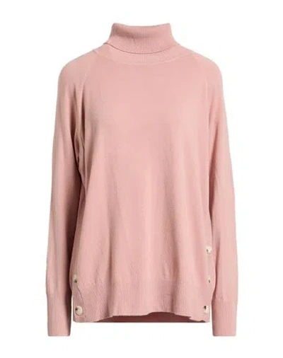 Corte Dei Gonzaga Woman Turtleneck Blush Size L Viscose, Polyester, Polyamide In Pink