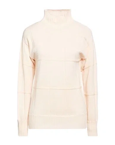 Corte Dei Gonzaga Woman Turtleneck Cream Size S Merino Wool In Neutral