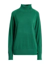 Corte Dei Gonzaga Woman Turtleneck Green Size Xl Viscose, Polyester, Polyamide In Green
