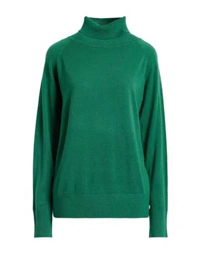 Corte Dei Gonzaga Woman Turtleneck Green Size Xl Viscose, Polyester, Polyamide