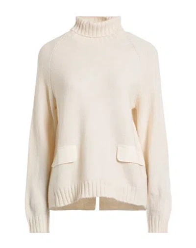 Corte Dei Gonzaga Woman Turtleneck Ivory Size L Acrylic, Polyamide, Wool, Mohair Wool In White