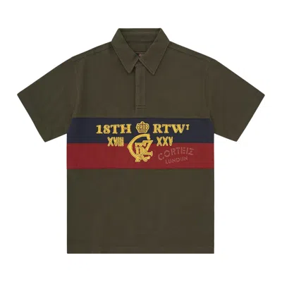 Pre-owned Corteiz 18th Rtw Polo 'olive' | Green | Men's Size L