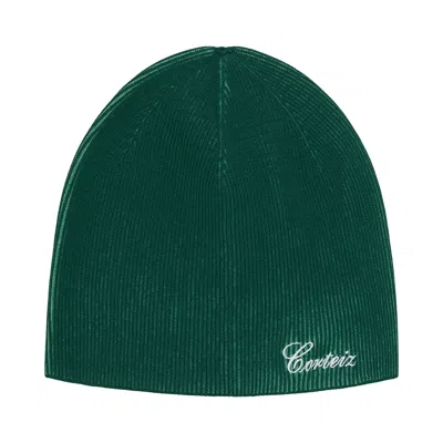 Pre-owned Corteiz 2 Tone Ribbed Knit Beanie 'green' | Men's Size Onesize