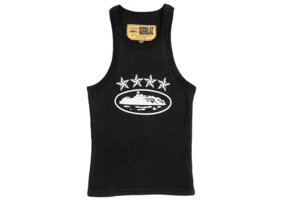 Pre-owned Corteiz 4starz Alcatraz Womens Tank Top In Black