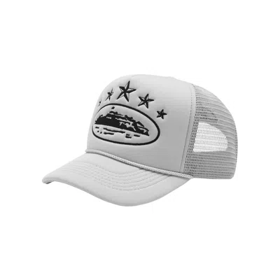 Pre-owned Corteiz 5 Starz Alcatraz Trucker 'grey'