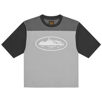Pre-owned Corteiz Alcatraz Heavyweight Varsity Jersey 'grey'