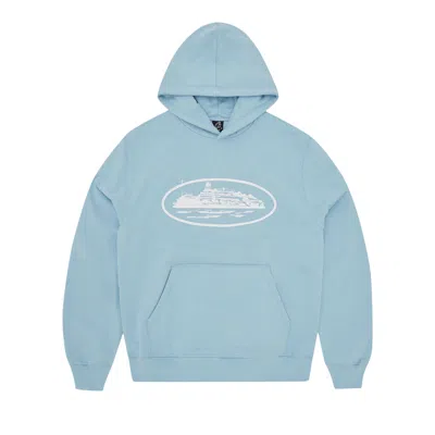 Pre-owned Corteiz Alcatraz Hoodie 'baby Blue' | Men's Size L