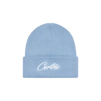 Pre-owned Corteiz Allstarz Folded Beanie 'baby Blue'