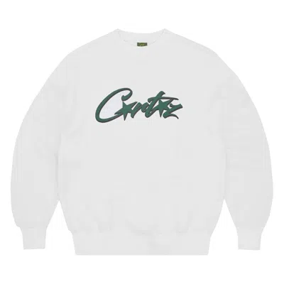Pre-owned Corteiz Allstarz Sweatshirt 'white/green'