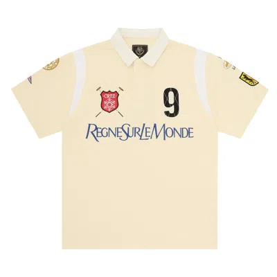 Pre-owned Corteiz Alpine Polo Shirt 'rslm Sand' | Cream | Men's Size L
