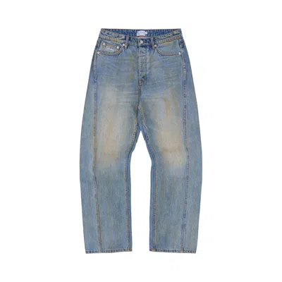Pre-owned Corteiz Ardwear Panel Baggy Jeans 'washed Indigo' | Blue | Men's Size 28