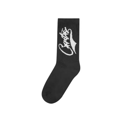 Pre-owned Corteiz Baseball Socks 'black/white' | Men's Size Onesize