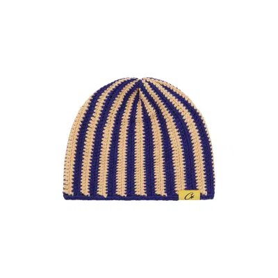 Pre-owned Corteiz Big Crochet Beanie 'blue & Cream' | Multi-color | Men's Size Onesize