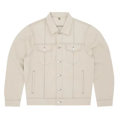 Pre-owned Corteiz C-star Denim Trucker Jacket 'natural' | Cream | Men's Size M