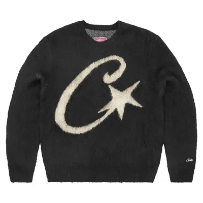 Pre-owned Corteiz C Star Mohair Knit Sweater 'black'