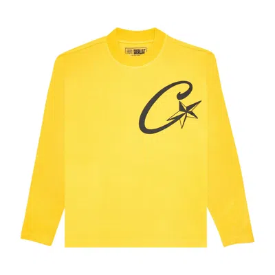 Pre-owned Corteiz C Starz Waffle Long-sleeve Tee 'yellow' | Men's Size M