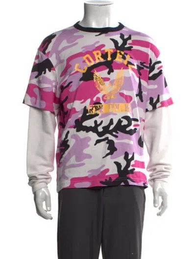 Pre-owned Corteiz Camouflage Print Long Sleeve Shirt In Multicolor