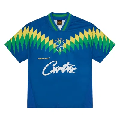 Pre-owned Corteiz Club America Jersey Brasil 'blue'