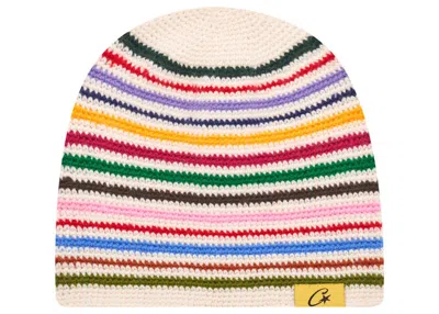 Pre-owned Corteiz Crochet Beaniein White