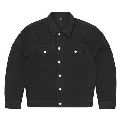 Pre-owned Corteiz C-star Stitch-down Denim Jacket 'tripple Black' | Men's Size M