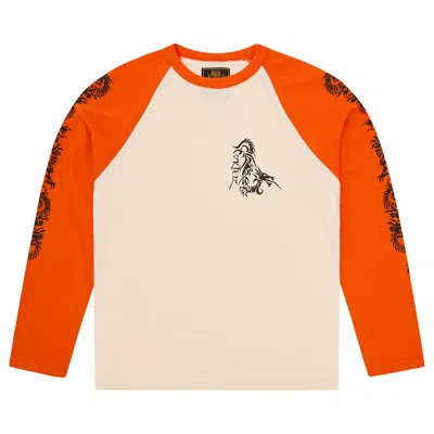 Pre-owned Corteiz Dragon Raglan Long-sleeve 'orange' | Men's Size L