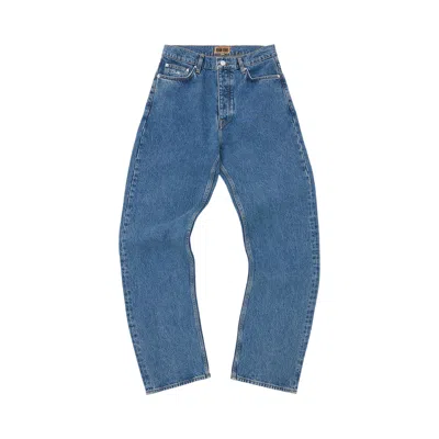 Pre-owned Corteiz Dual Stripe Baggy Jeans 'midwash' | Blue | Men's Size 32