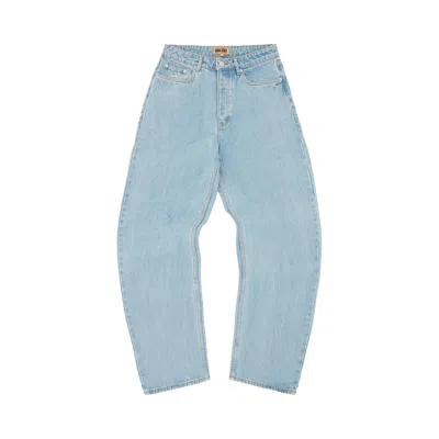 Pre-owned Corteiz Dual Stripe Baggy Jeans 'stonewash' | Grey | Men's Size 34 In Gray