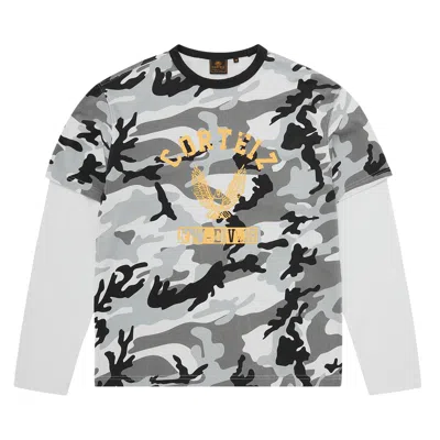 Pre-owned Corteiz Eagle Camo Thermal Long-sleeve 'arctic' | White | Men's Size L