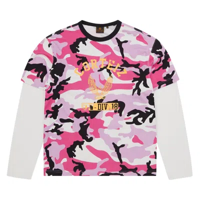 Pre-owned Corteiz Eagle Camo Thermal Long-sleeve 'pink' | Men's Size L