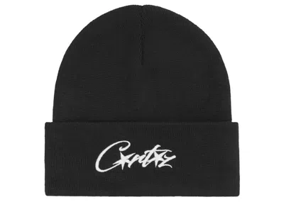 Pre-owned Corteiz Folded Allstarz Beanie In Black