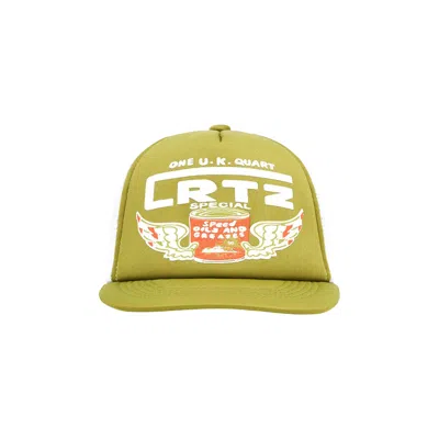 Pre-owned Corteiz Gasolina Trucker 'olive Green'