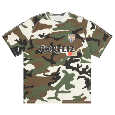 Pre-owned Corteiz Giapponese Cotton Jersey 'woodland Camo' | Brown | Men's Size M