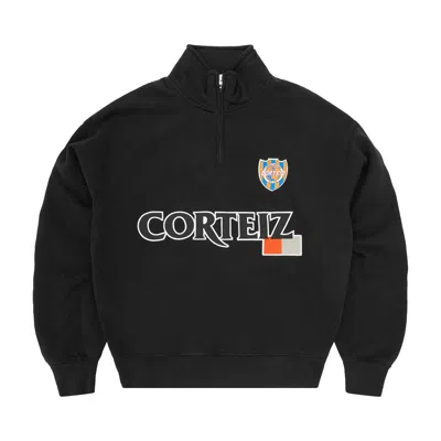 Pre-owned Corteiz Giapponese Quarter Zip 'black' | Men's Size M