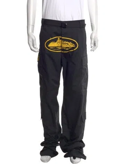 Pre-owned Corteiz Graphic Print Cargo Pants In Black
