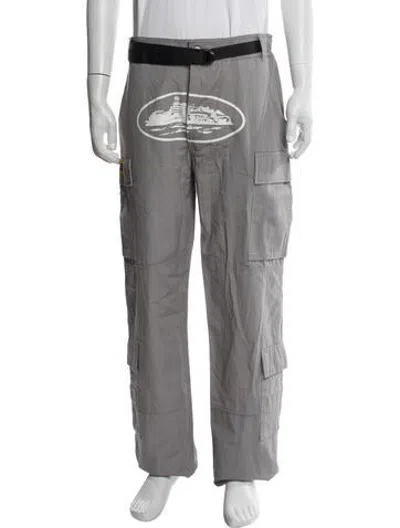 Pre-owned Corteiz Graphic Print Cargo Pants In Grey