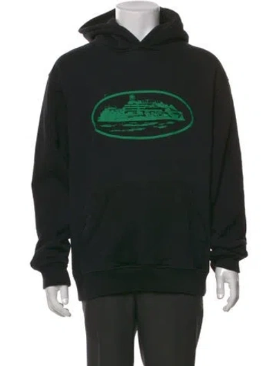 Pre-owned Corteiz Graphic Print Crew Neck Hoodie In Black