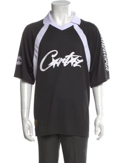 Pre-owned Corteiz Graphic Print V-neck T-shirt In Gray